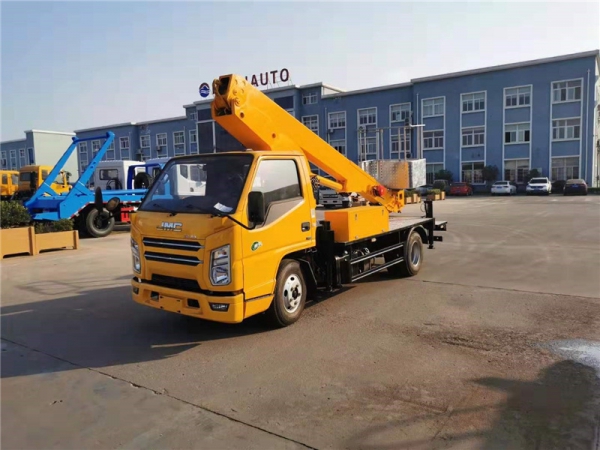 國六江鈴順達藍(lán)牌17.5米直臂伸縮式高空作業(yè)車